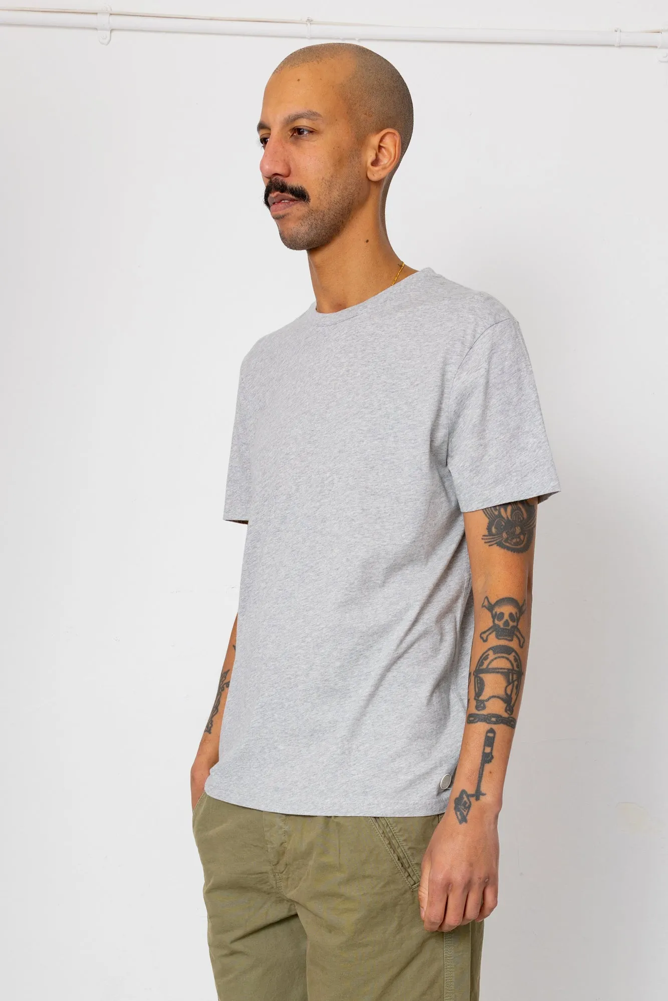 Assembly T-Shirt - Light Grey Melange sold by Folk product image thumbnail 3