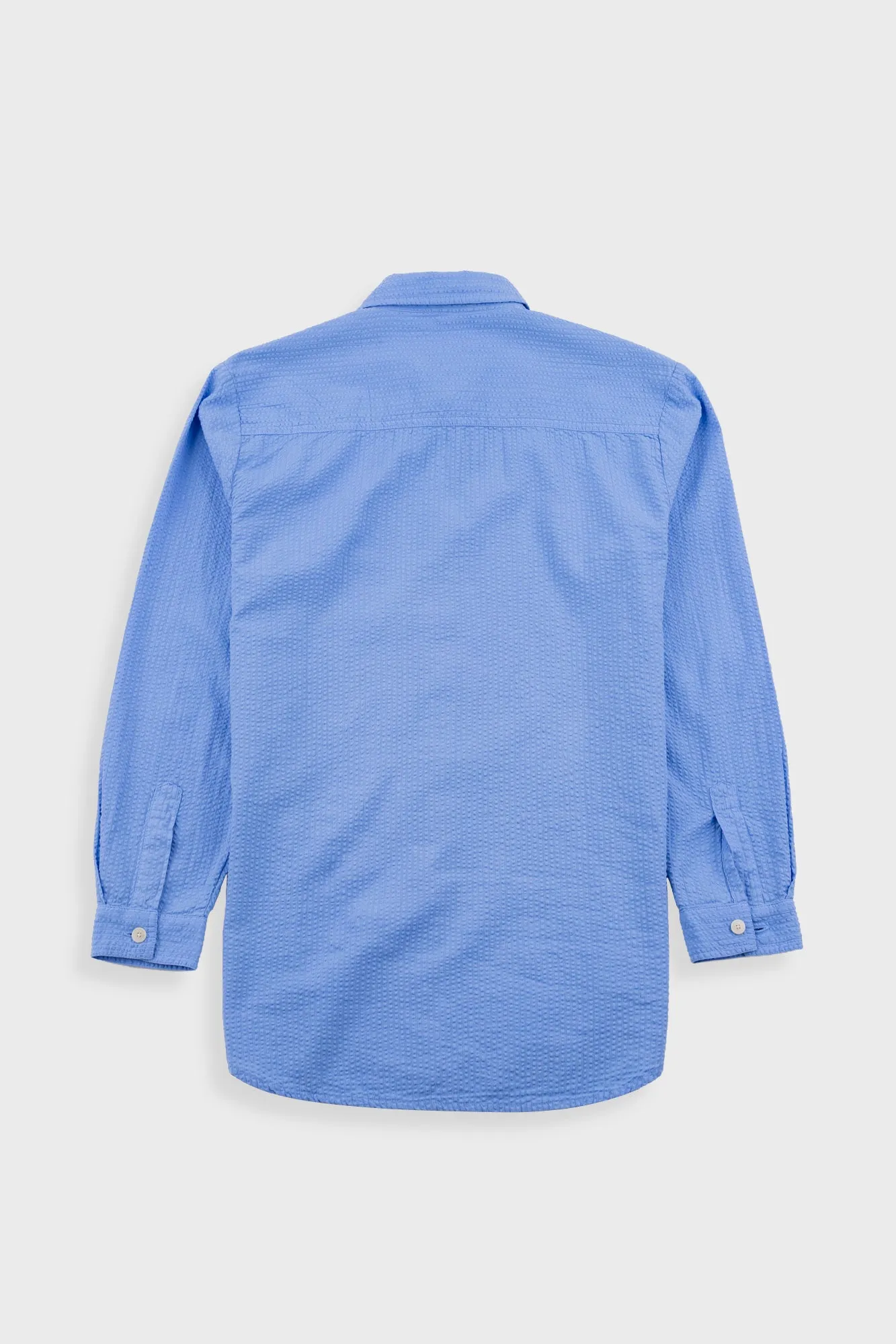 Boyfriend Shirt - Sky Blue Seersucker sold by Folk product image thumbnail 5