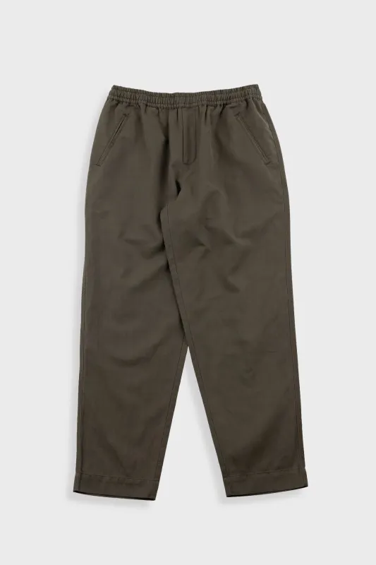 Drawcord Assembly Pant - Dark Olive Slub Linen made by Folk