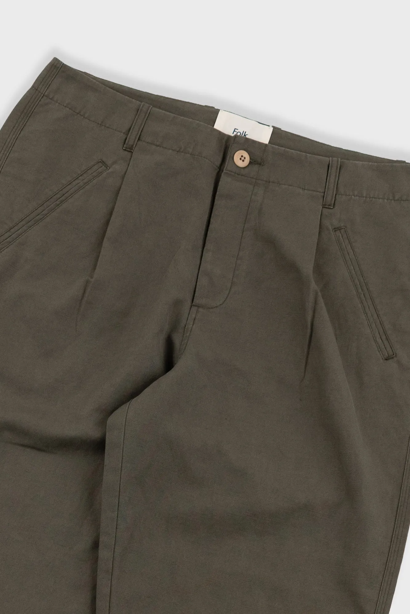 Assembly Pant - Dark Olive Slub Linen sold by Folk product image thumbnail 2