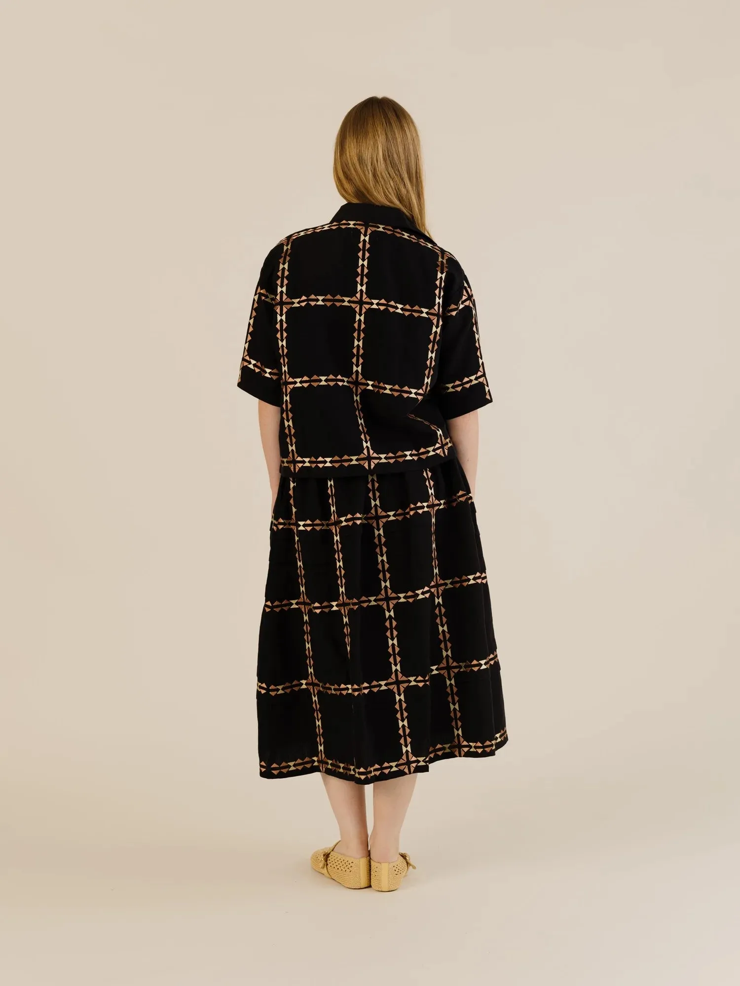 Sideline | Polly Shirt - Oat Embroidered sold by Folk product image thumbnail 3