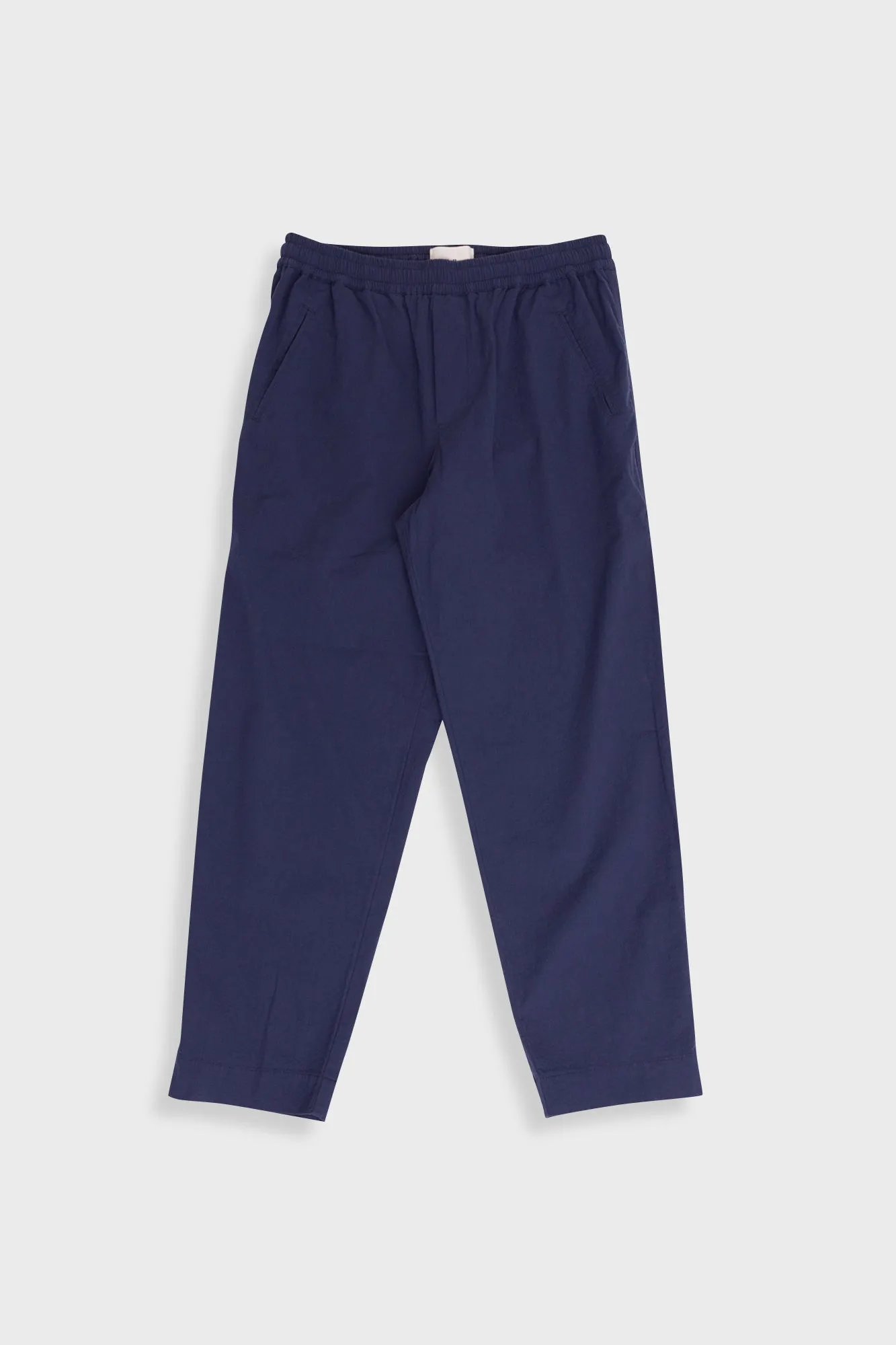 Drawcord Assembly Pant - Navy Seersucker sold by Folk