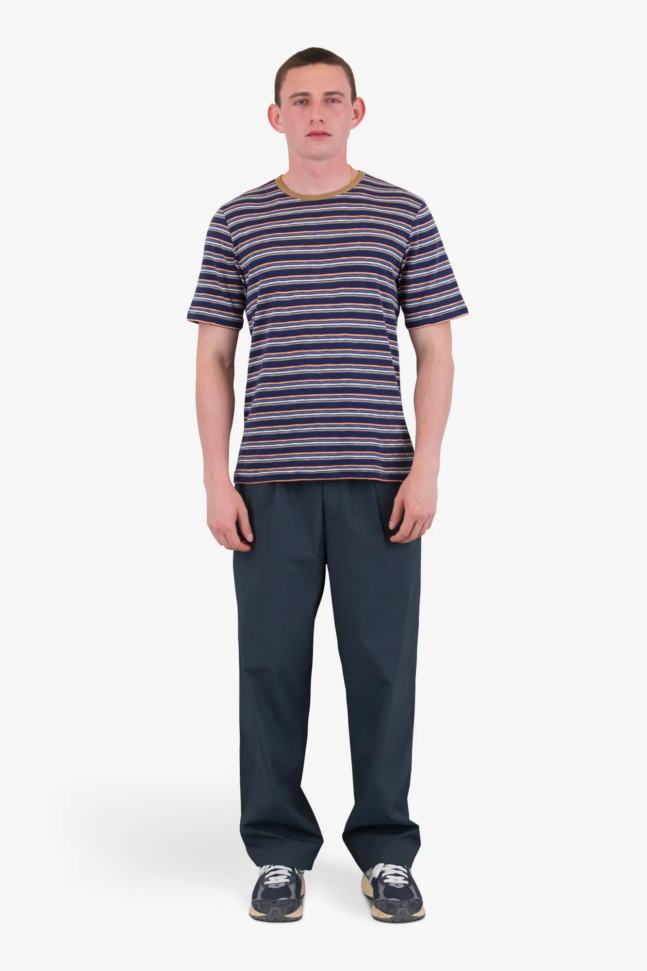 Multistripe T-Shirt - Navy Mix sold by Folk product image thumbnail 2