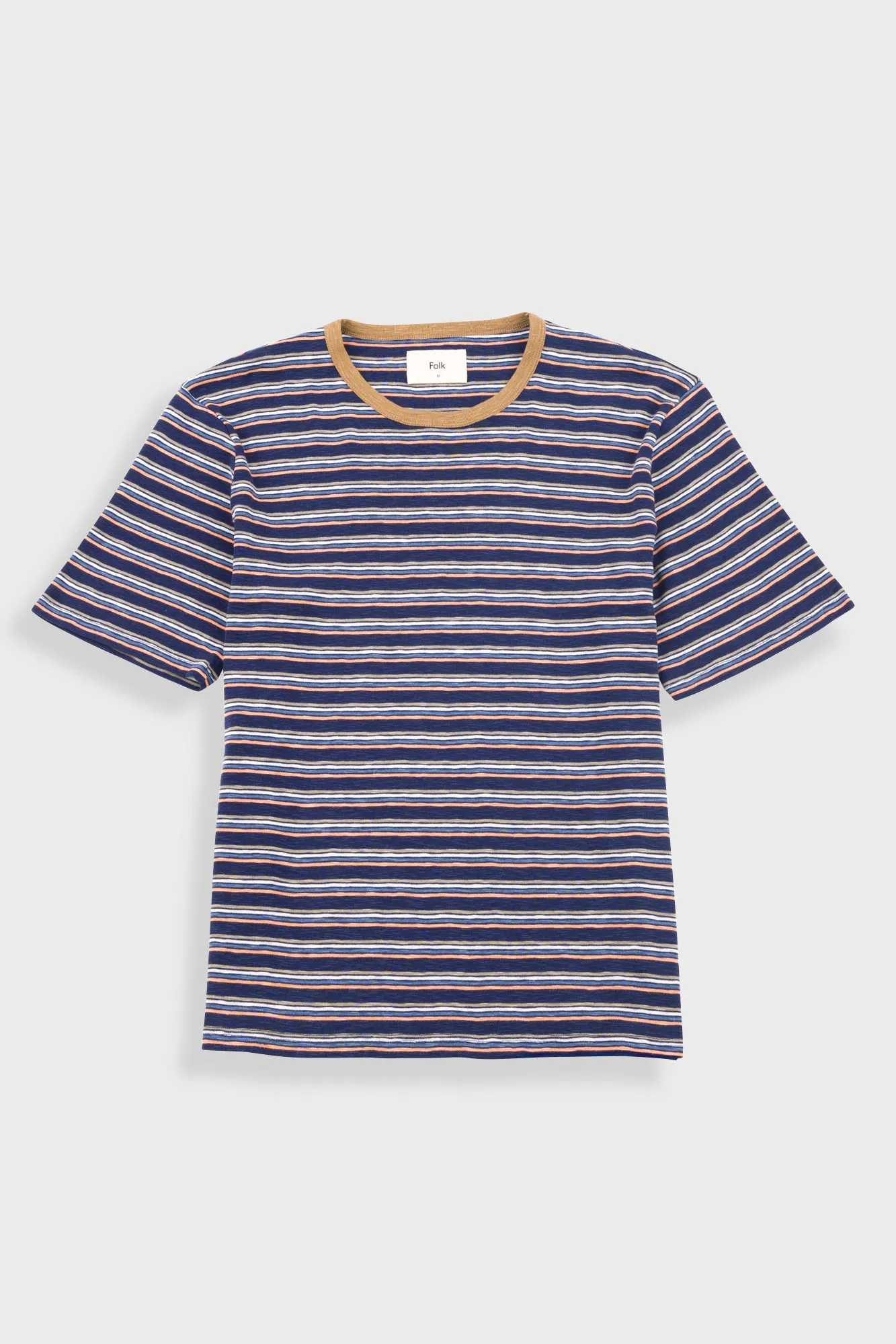 Multistripe T-Shirt - Navy Mix sold by Folk