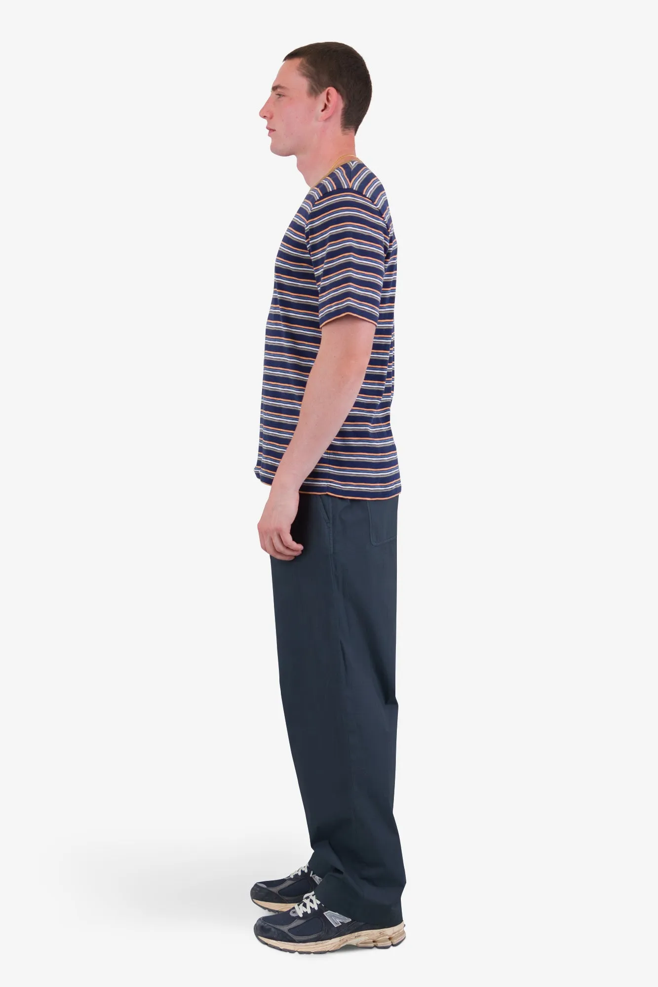 Multistripe T-Shirt - Navy Mix sold by Folk product image thumbnail 4