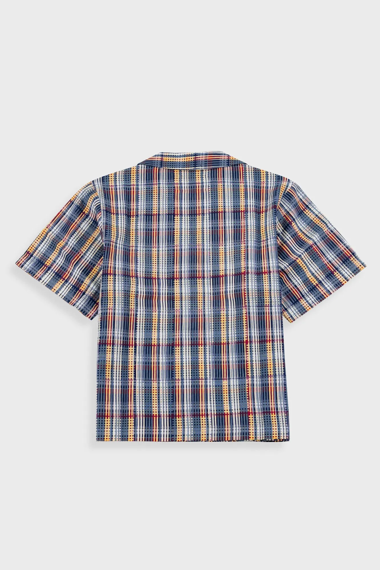 Short Sleeve Soft Collar Shirt - Multi Colour Printed Check sold by Folk product image thumbnail 3