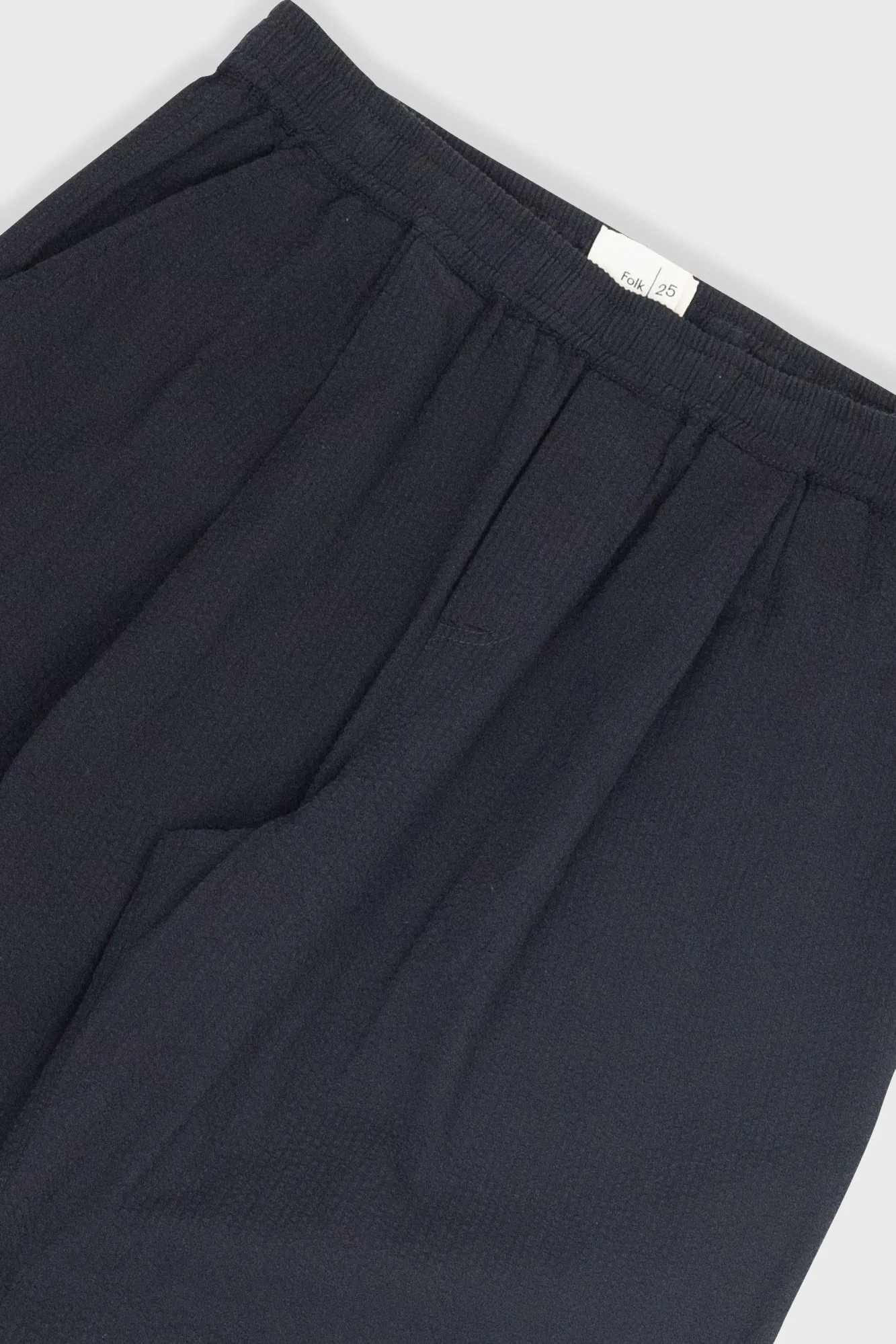 Elasticated Wide Fit Trouser - Black Seersucker sold by Folk product image thumbnail 2