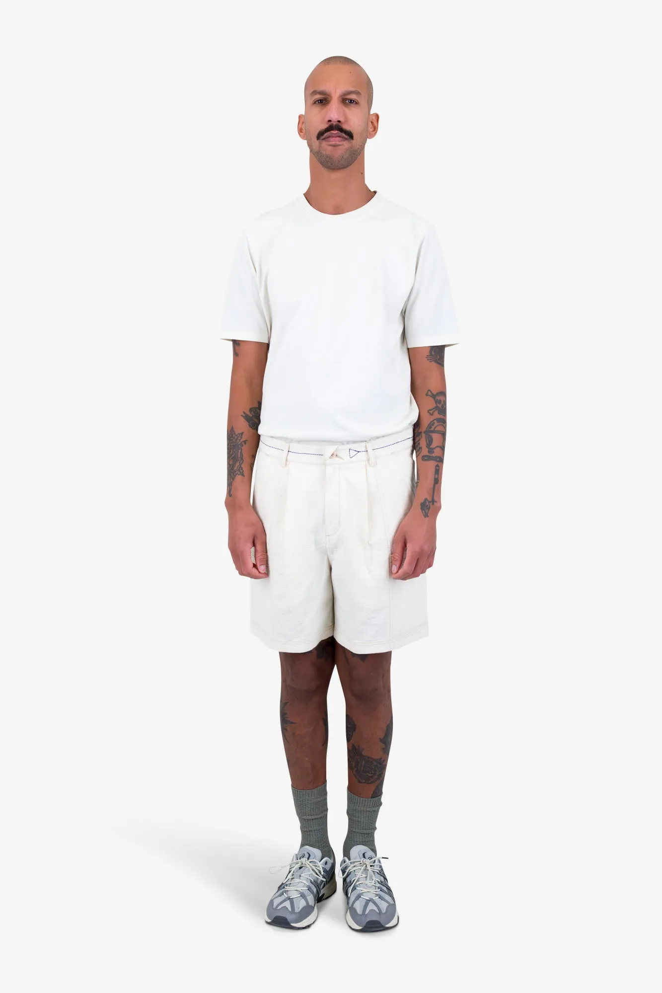 Lunar Shorts - Ecru Crinkle Canvas sold by Folk product image thumbnail 2