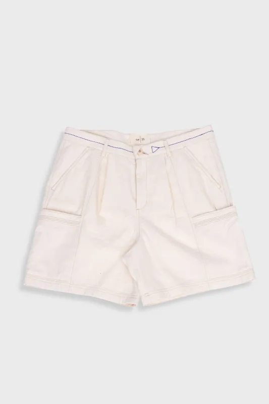 Lunar Shorts - Ecru Crinkle Canvas made by Folk