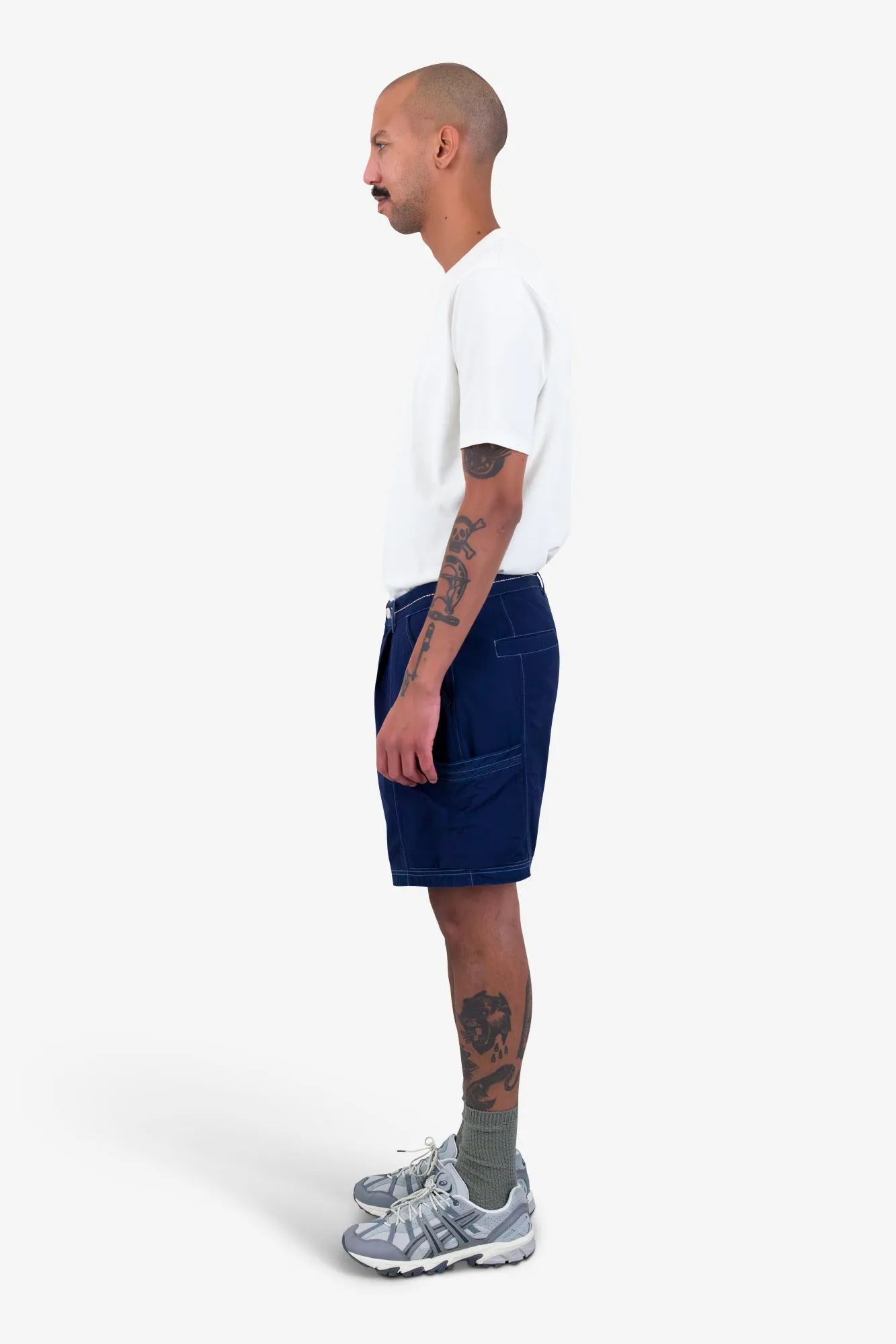 Lunar Shorts - Ink Blue Crinkle Canvas sold by Folk product image thumbnail 4