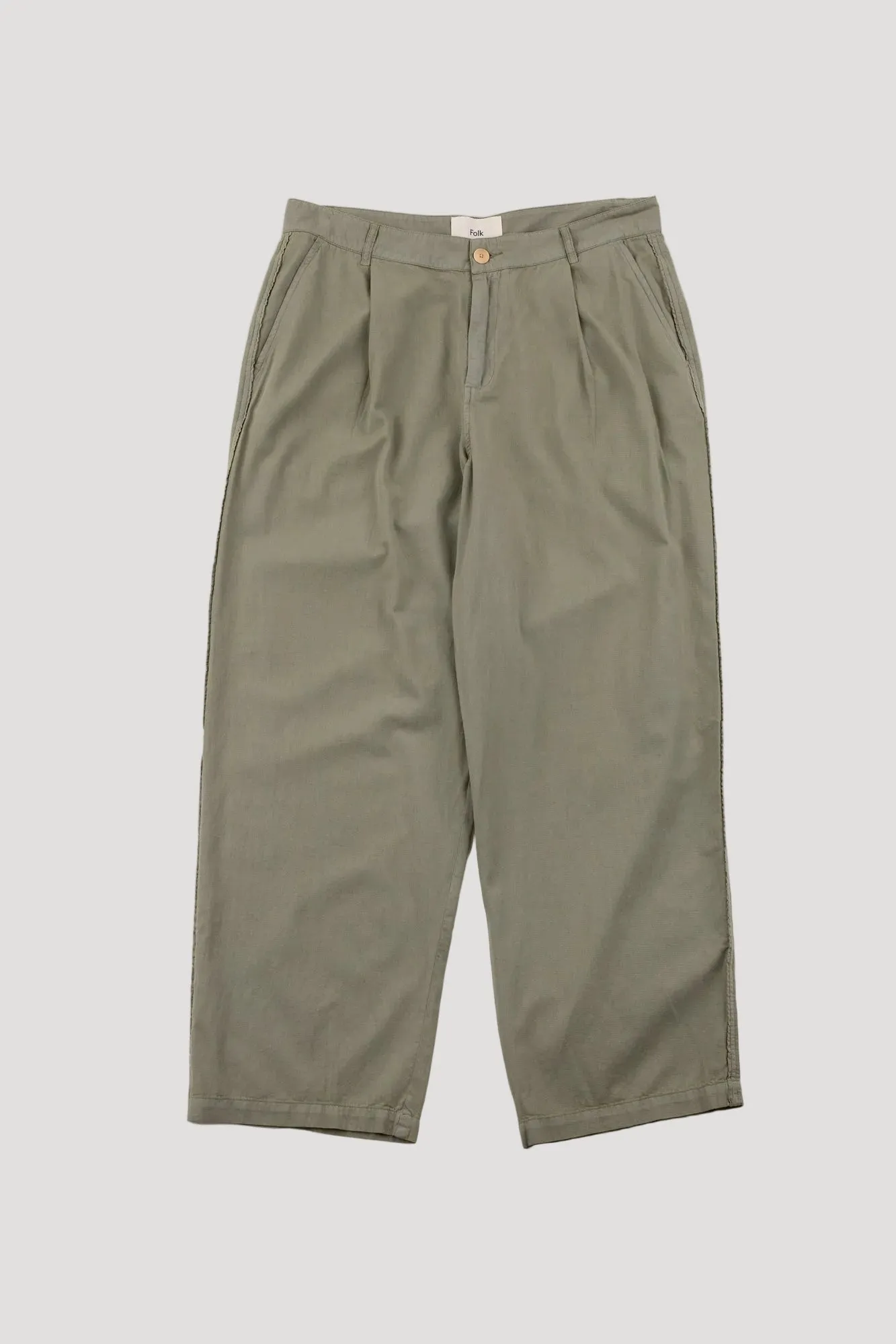Wide Fit Trouser - Sage Summer Twill sold by Folk