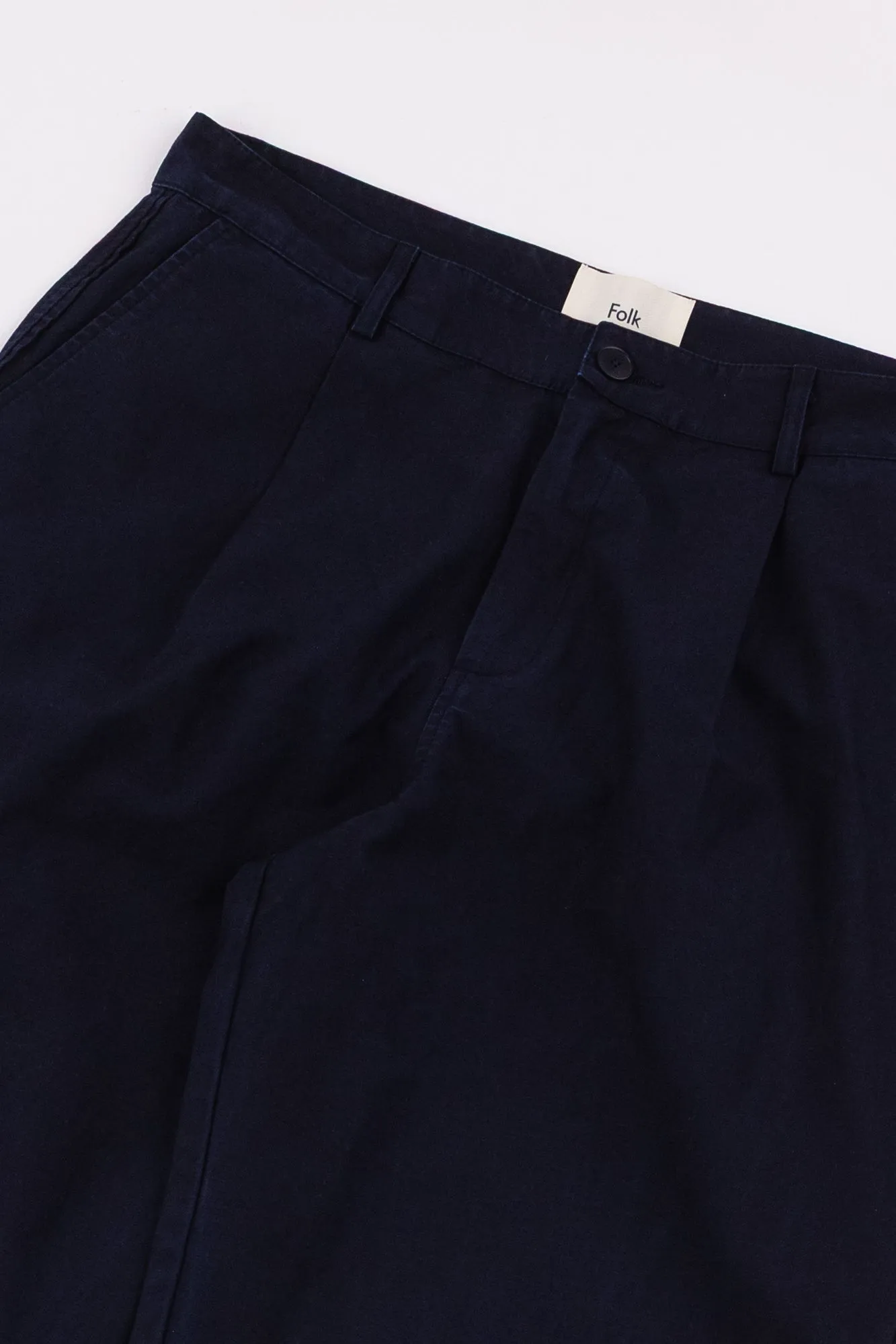 Wide Fit Trouser - Navy Linear Texture sold by Folk product image thumbnail 2