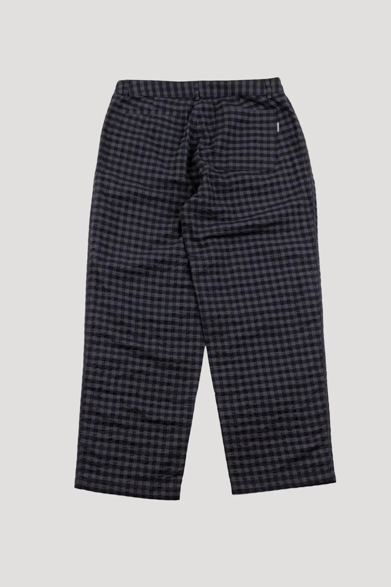 Wide Fit Trouser - Navy Crinkle Check sold by Folk product image thumbnail 3