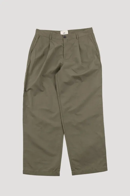 Wide Fit Trouser - Dark Sage made by Folk