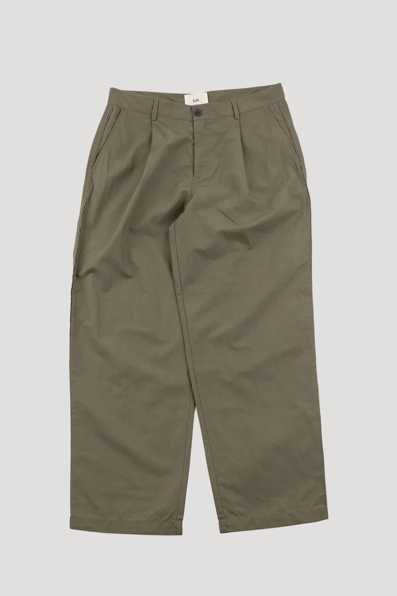 Wide Fit Trouser - Dark Sage sold by Folk
