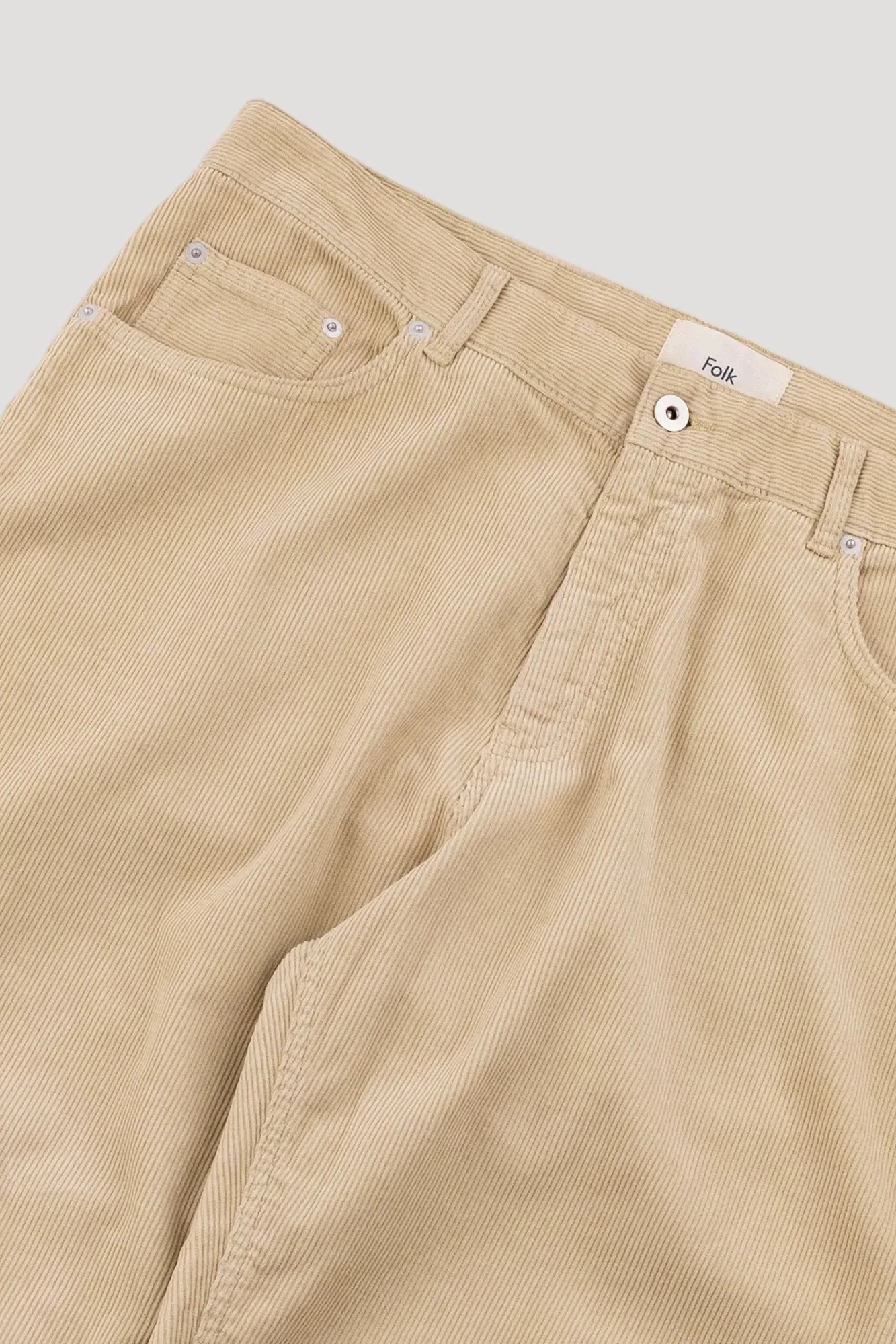 5 Pocket Trouser - Light Sand Cord sold by Folk product image thumbnail 2