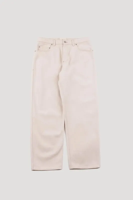 Barrel Leg Trouser - Ecru Twill made by Folk