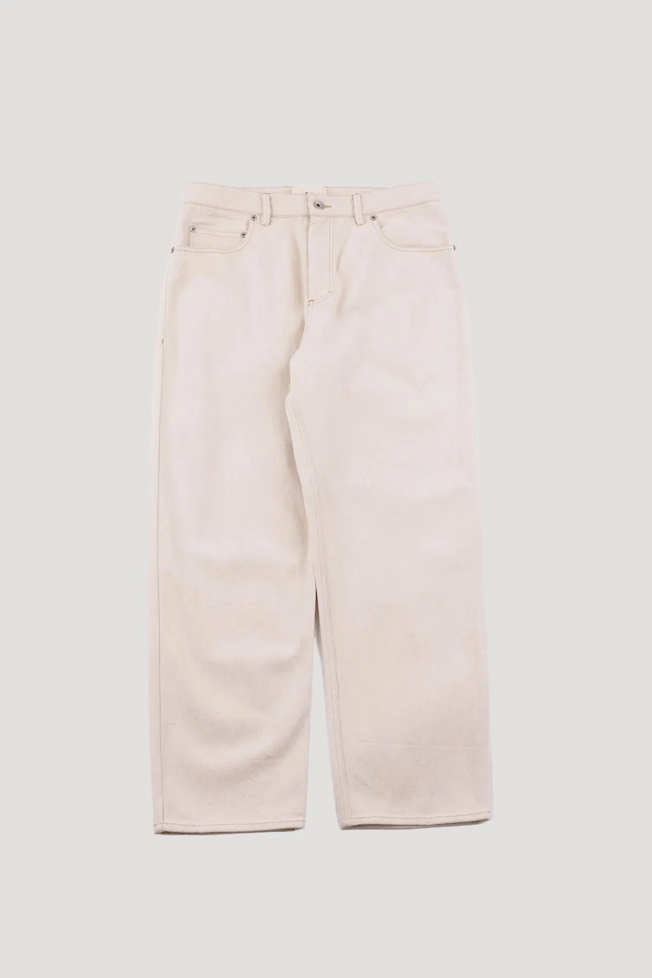 Barrel Leg Trouser - Ecru Twill sold by Folk
