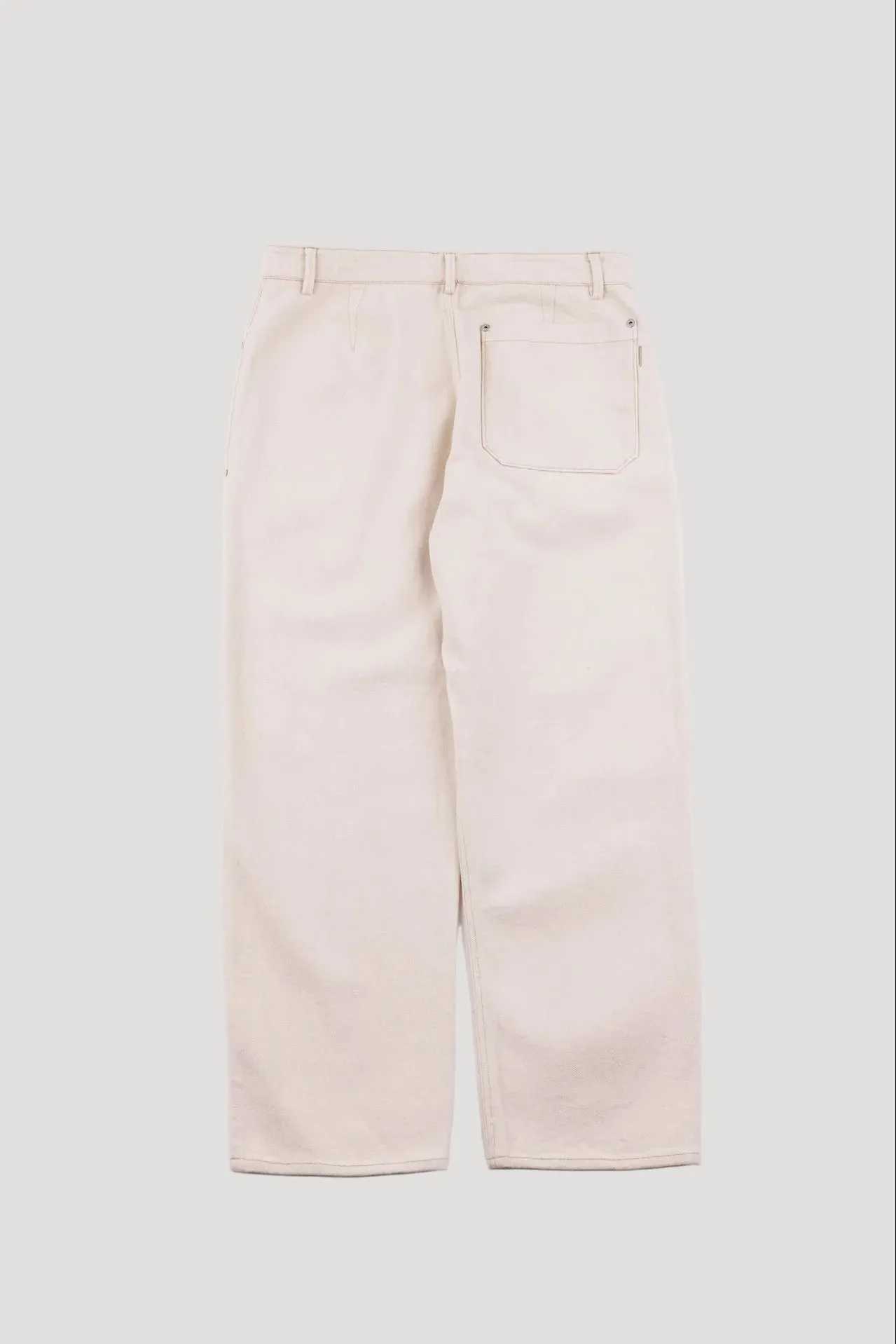 Barrel Leg Trouser - Ecru Twill sold by Folk product image thumbnail 3