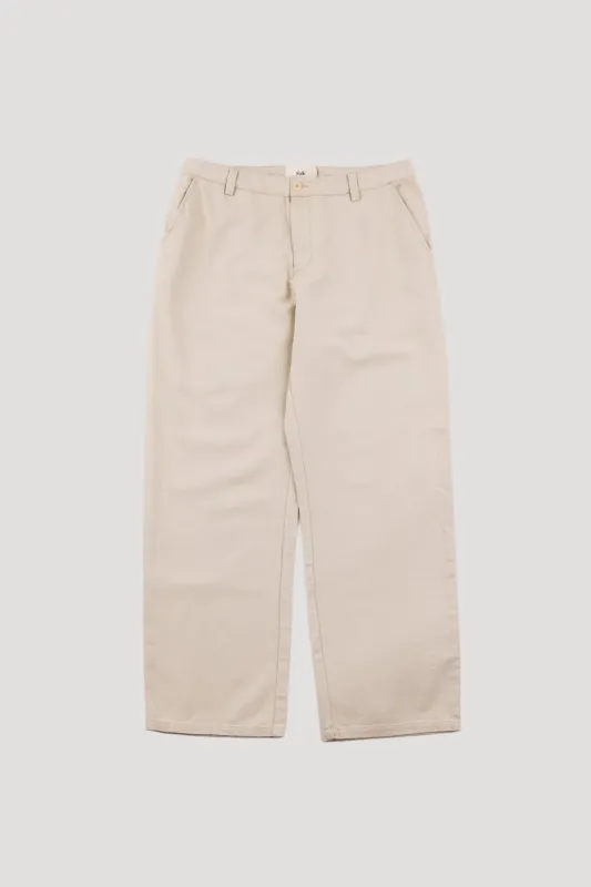 Barrel Leg Trouser - Stone Hemp Canvas made by Folk