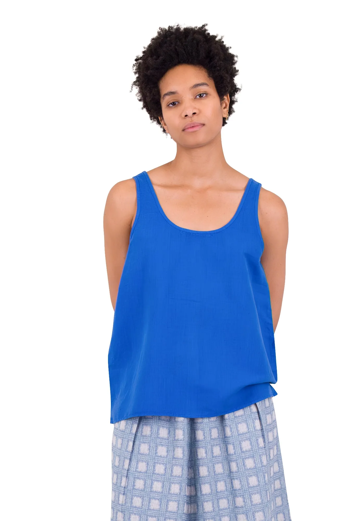Scoop Back Vest - Washed Cobalt sold by Folk product image thumbnail 4