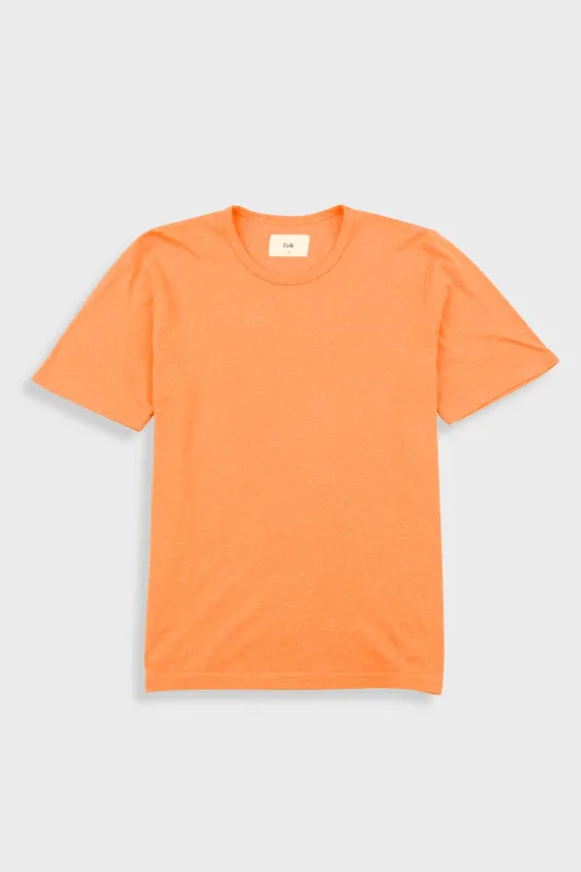 Relaxed Nep T-Shirt - Orange made by Folk