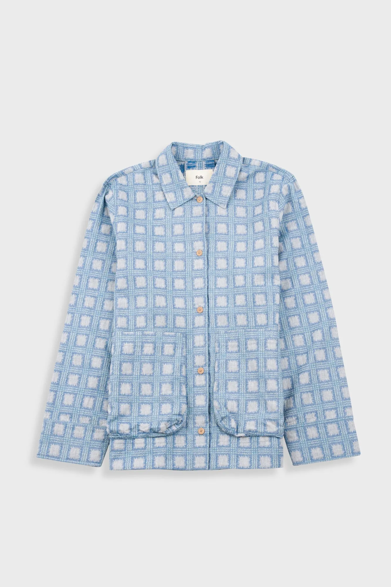 Pleated Shirt - Blue Tile Tapestry sold by Folk