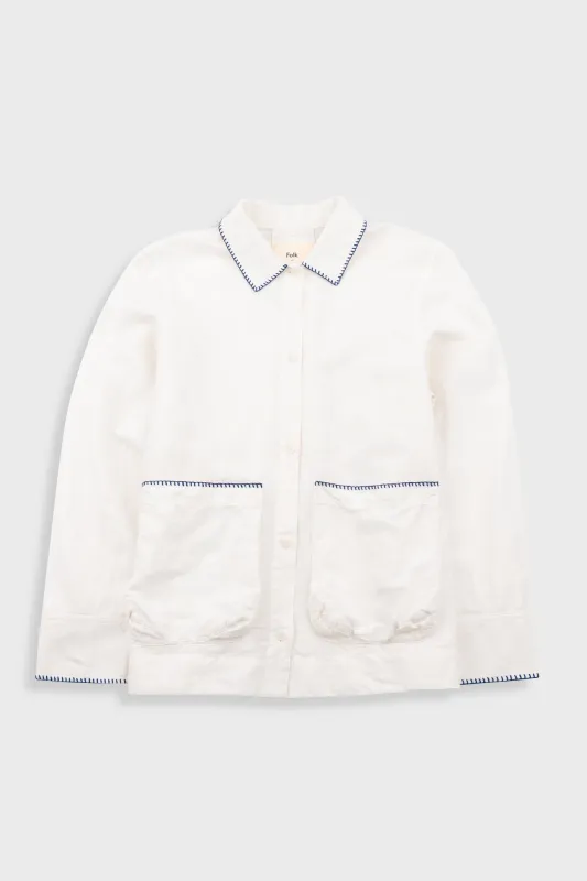 Pleated Shirt - White made by Folk