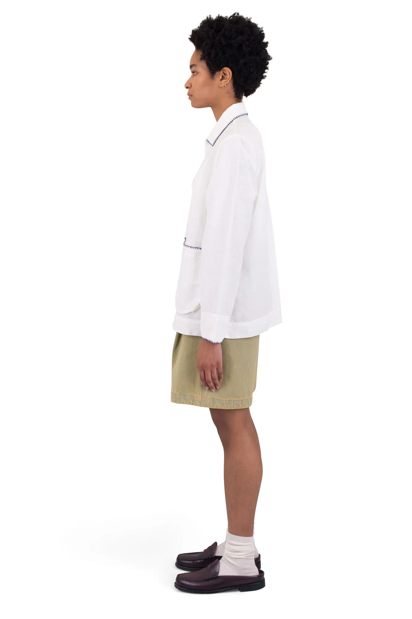 Pleated Shirt - White sold by Folk product image thumbnail 4
