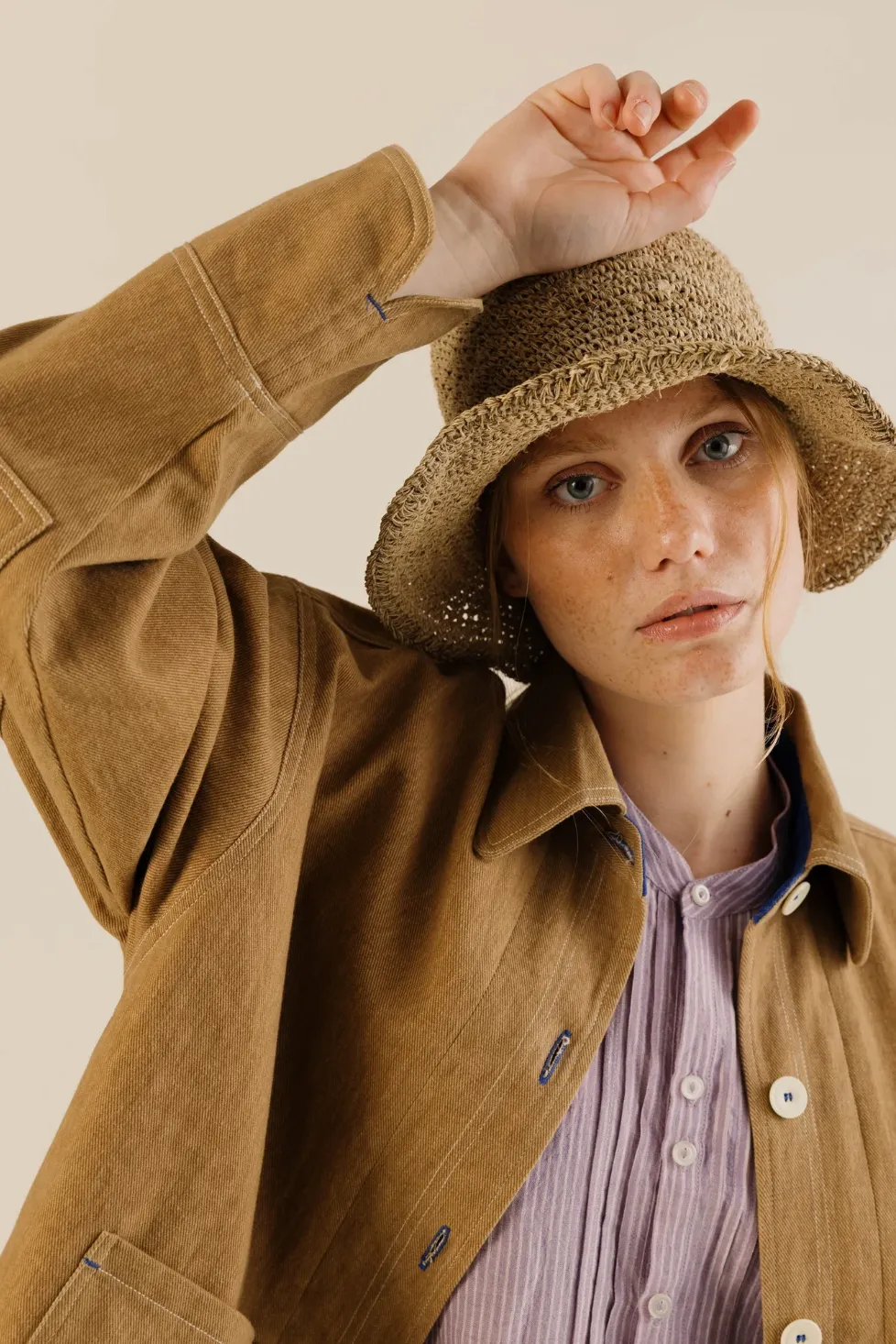 Sideline | Josie Jacket - Toffee Denim sold by Folk product image thumbnail 4