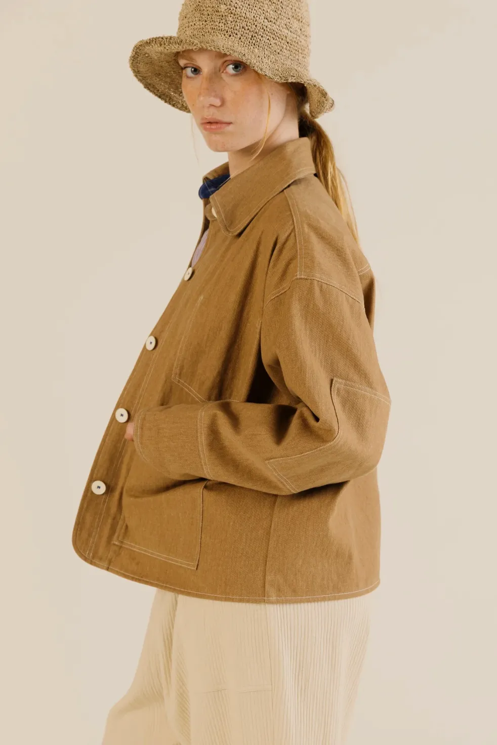 Sideline | Josie Jacket - Toffee Denim sold by Folk product image thumbnail 5