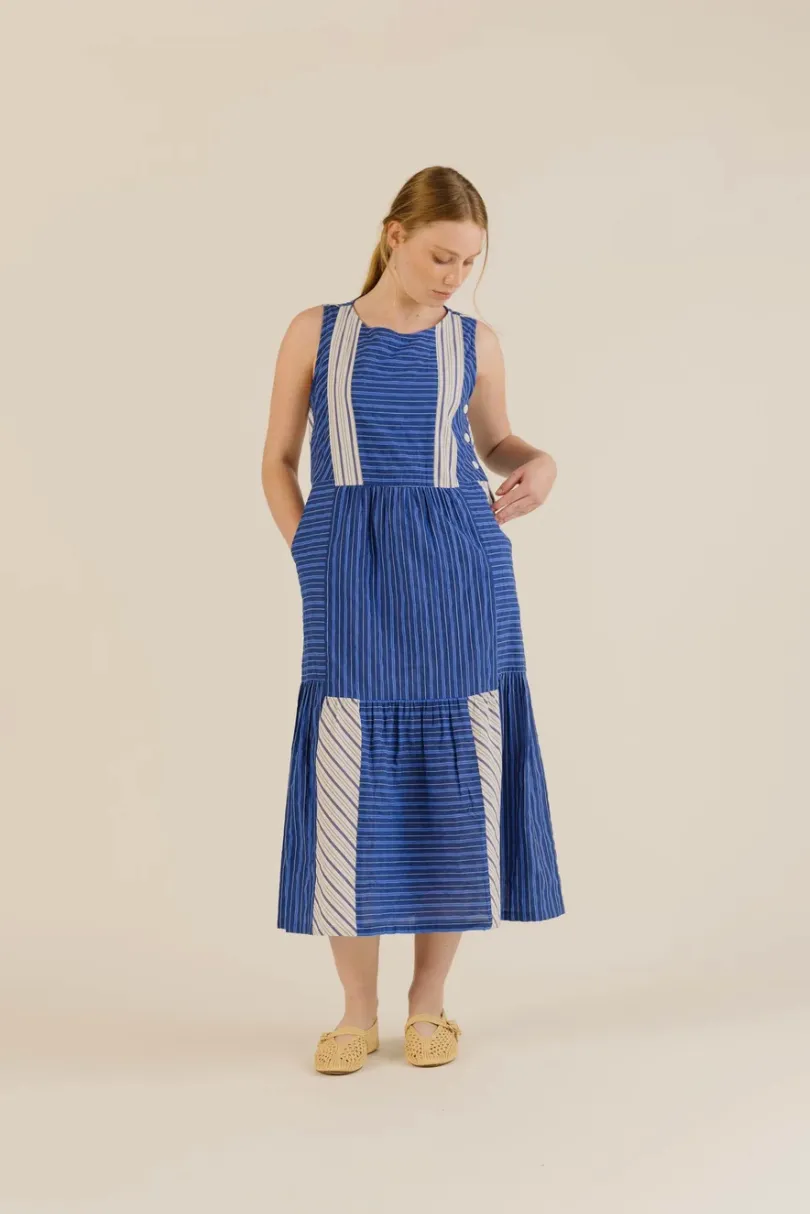 Sideline | Amee Dress - Stripe Mix sold by Folk