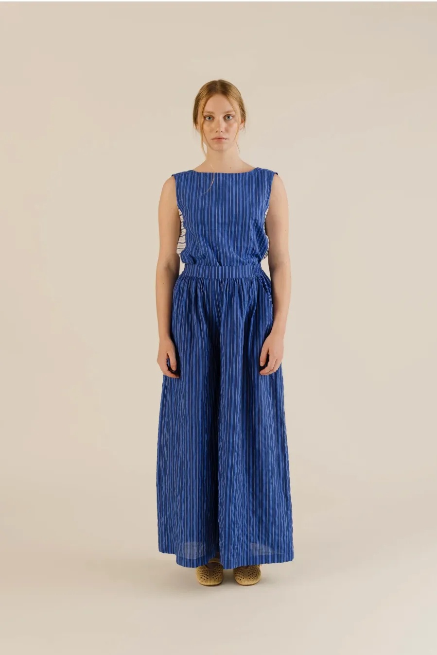 Sideline | Anna Trousers - Cobalt Stripe sold by Folk