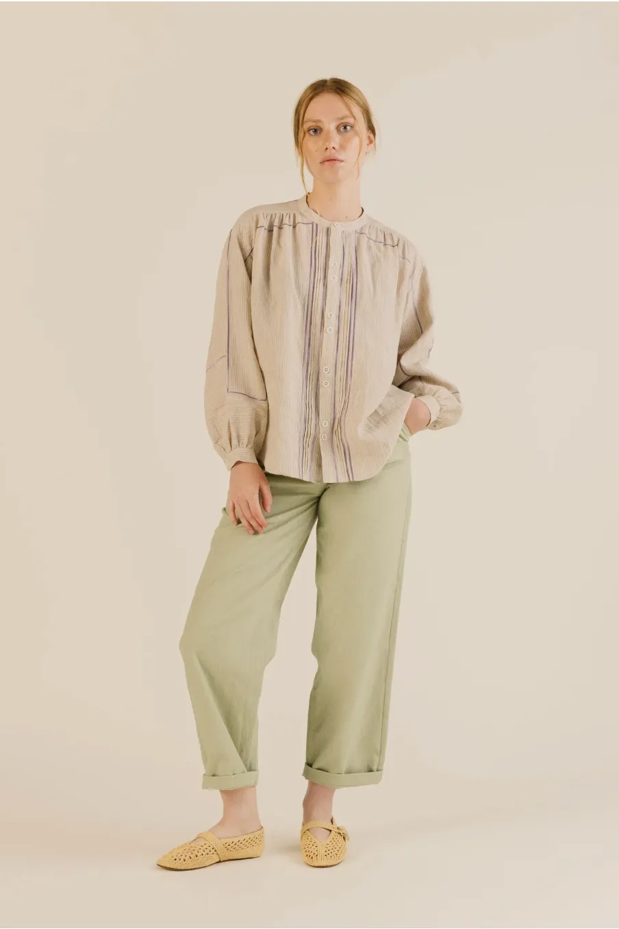 Sideline | Willow Shirt - Oat sold by Folk