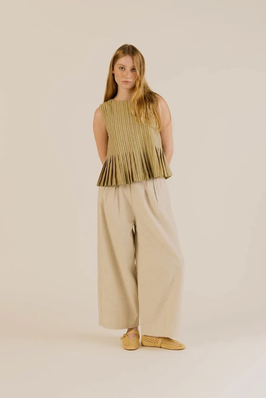 Sideline | Leila Trousers - Oat sold by Folk product image thumbnail 4