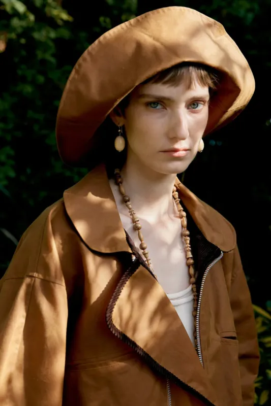 Cawley | Waxed Oilskin Sunhat - Gold made by Cawley
