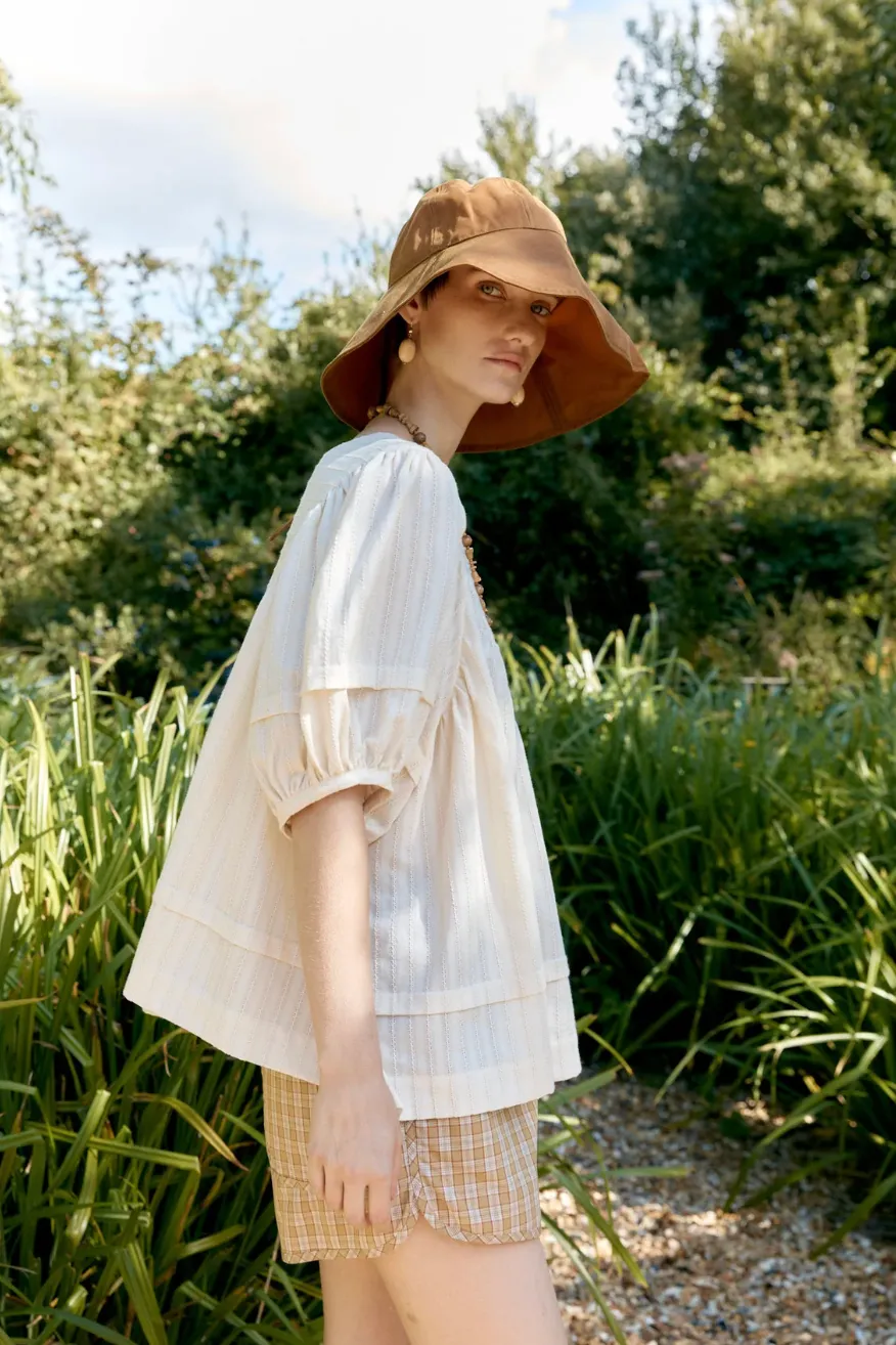 Cawley | Waxed Oilskin Sunhat - Gold sold by Folk product image thumbnail 3