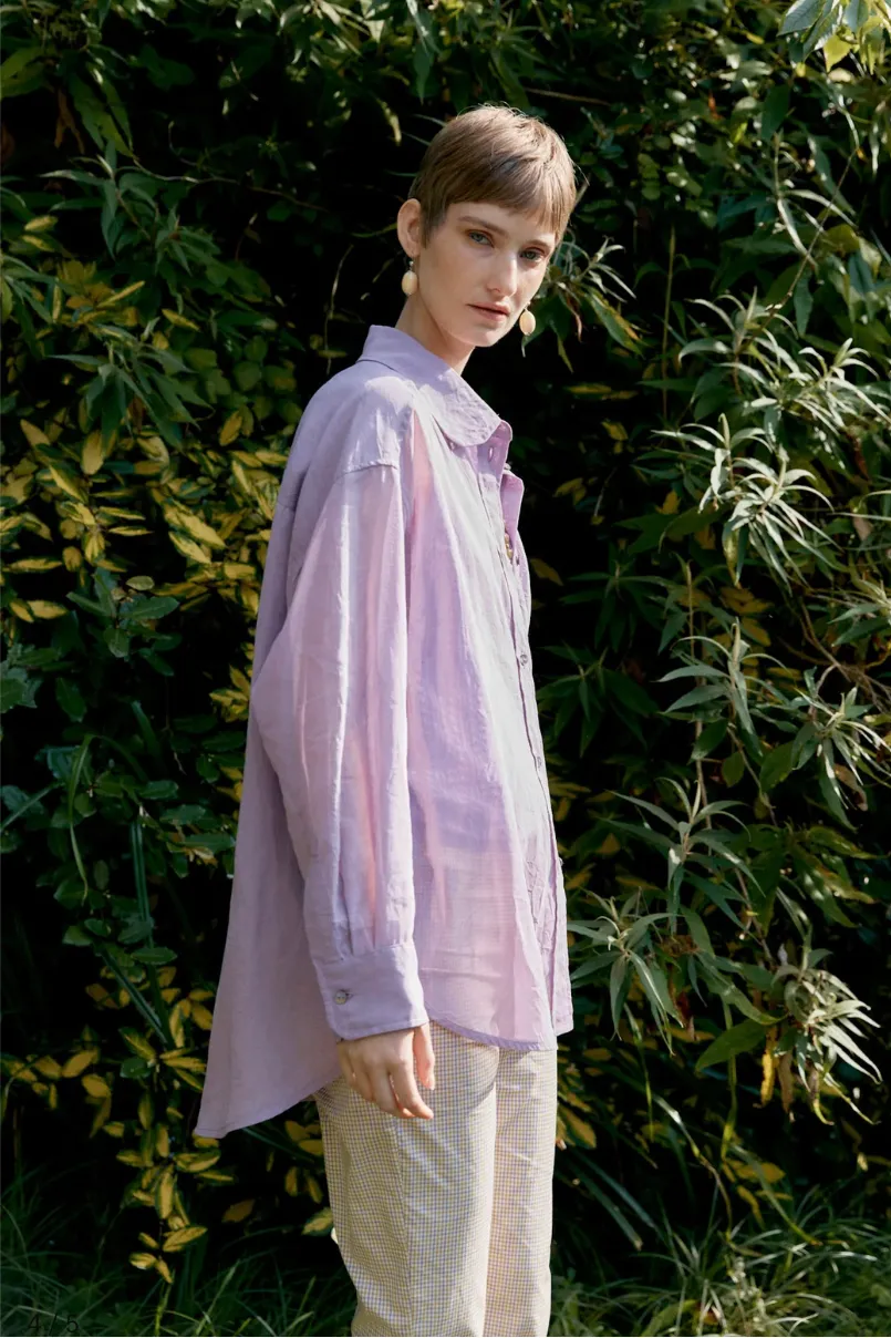 Cawley | Phoebe Shirt - Purple sold by Folk product image thumbnail 3