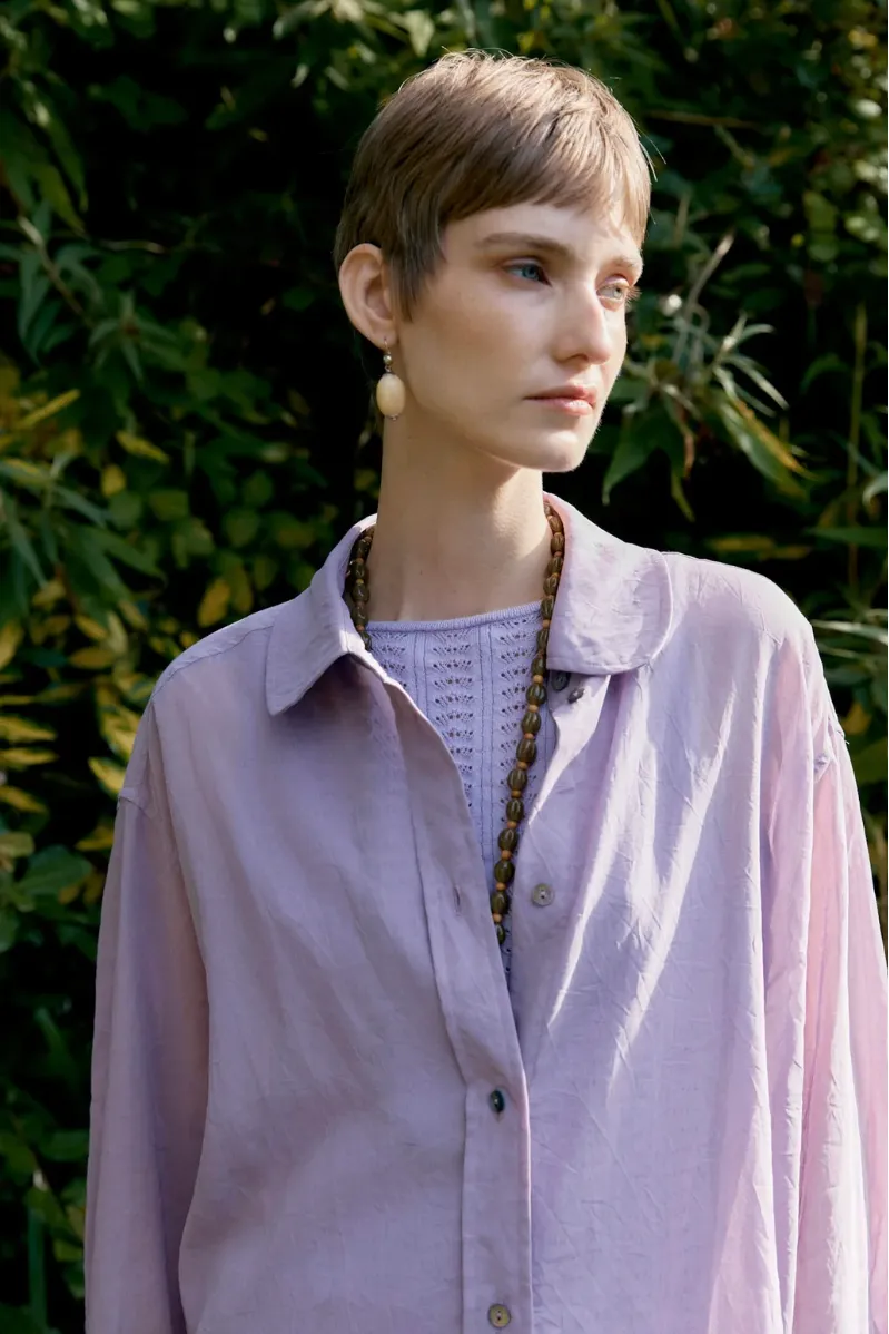 Cawley | Phoebe Shirt - Purple sold by Folk product image thumbnail 4