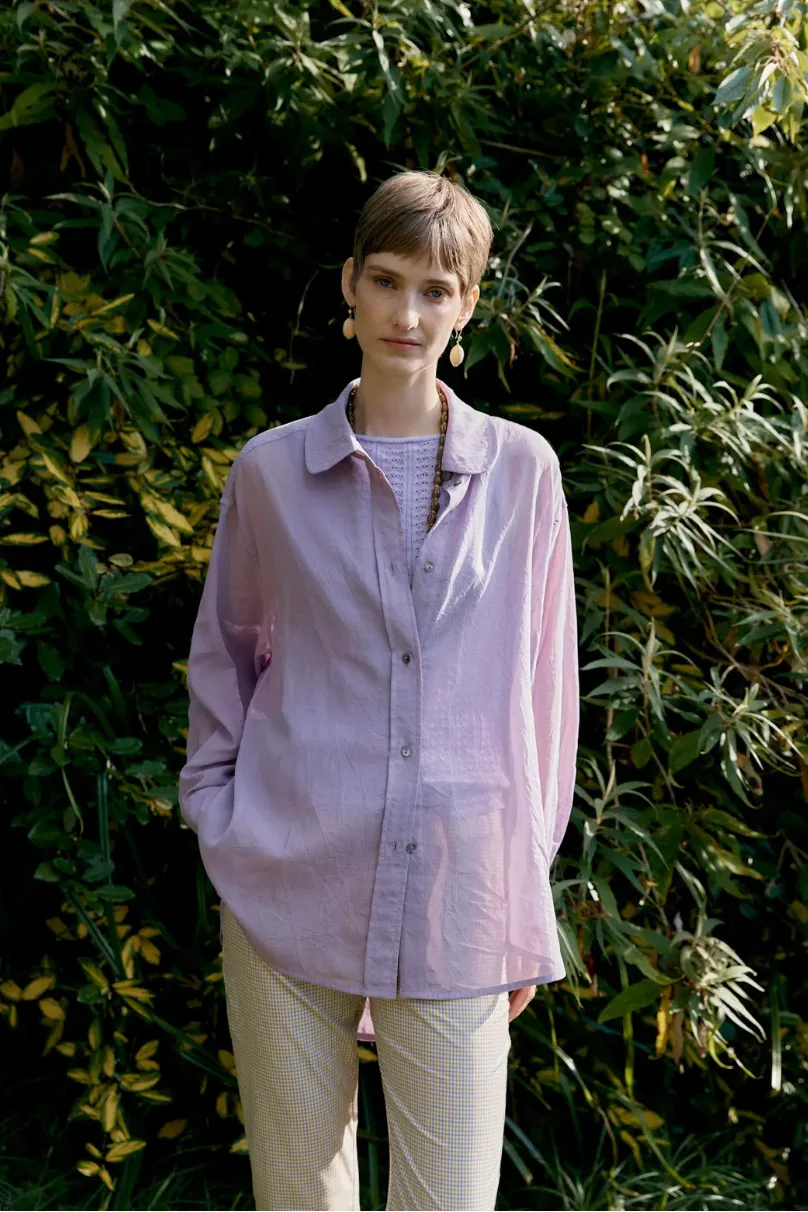Cawley | Phoebe Shirt - Purple sold by Folk