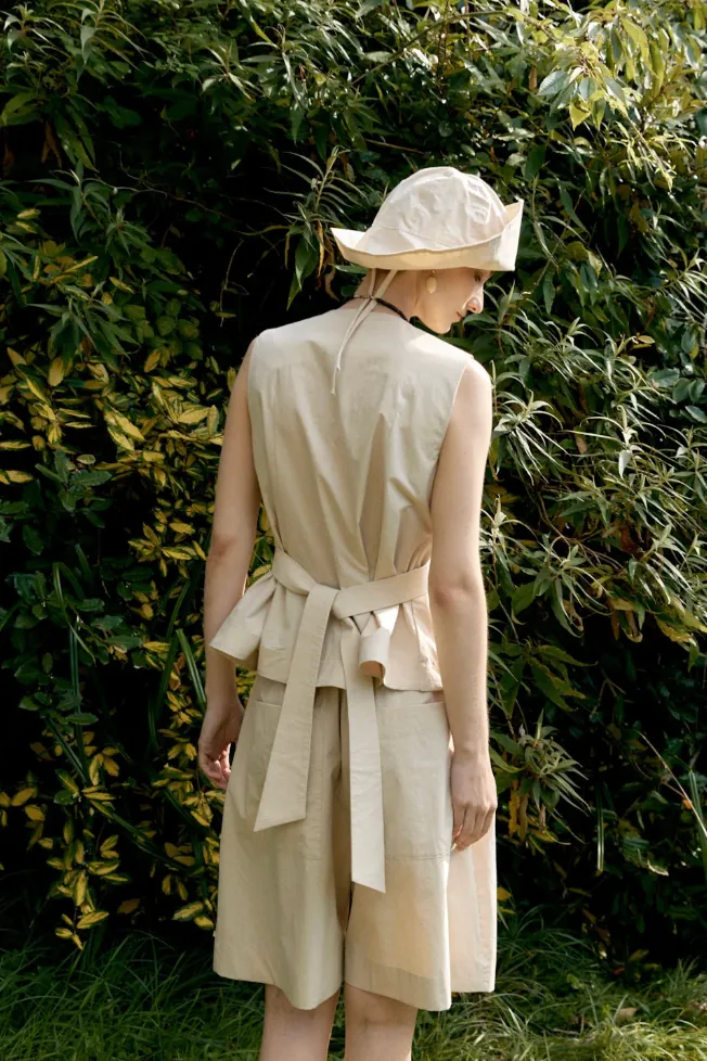 Cawley | Dry Oilskin Sunhat - Natural sold by Folk product image thumbnail 2