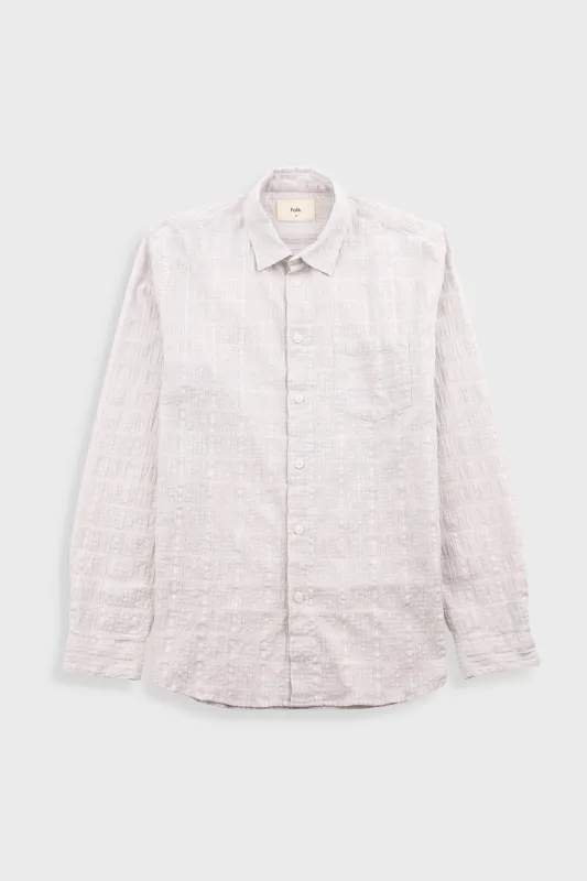 Relaxed Fit Shirt - Silver Textured Check made by Folk