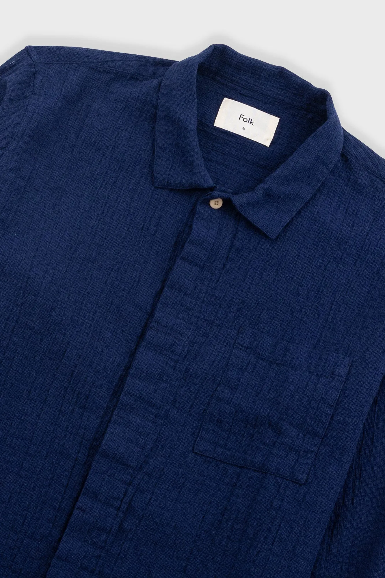 Patch Shirt - Navy Openweave sold by Folk product image thumbnail 5