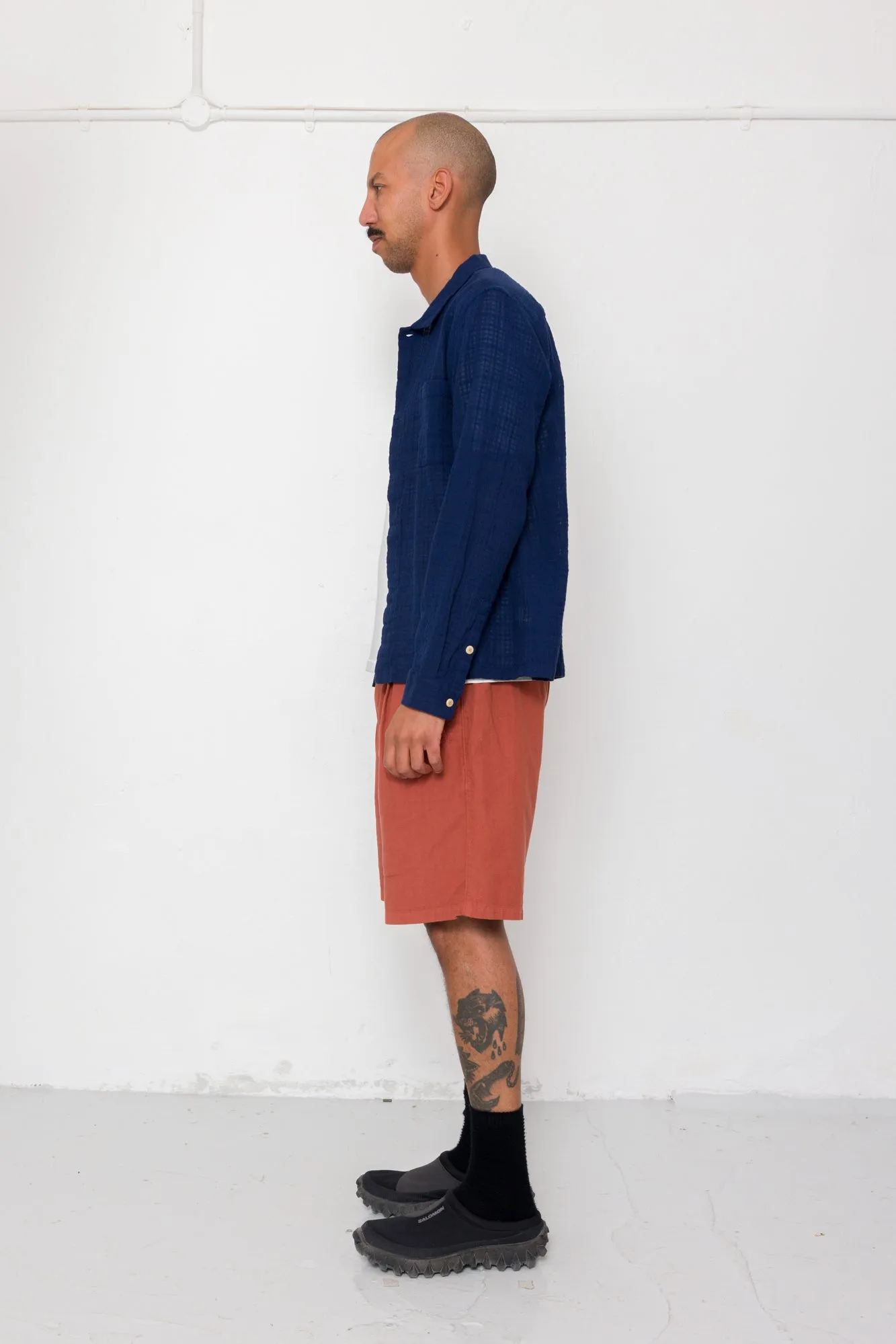 Patch Shirt - Navy Openweave sold by Folk product image thumbnail 4