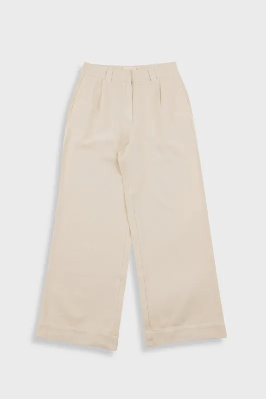 Pleated Pant - Stone Canvas made by Folk
