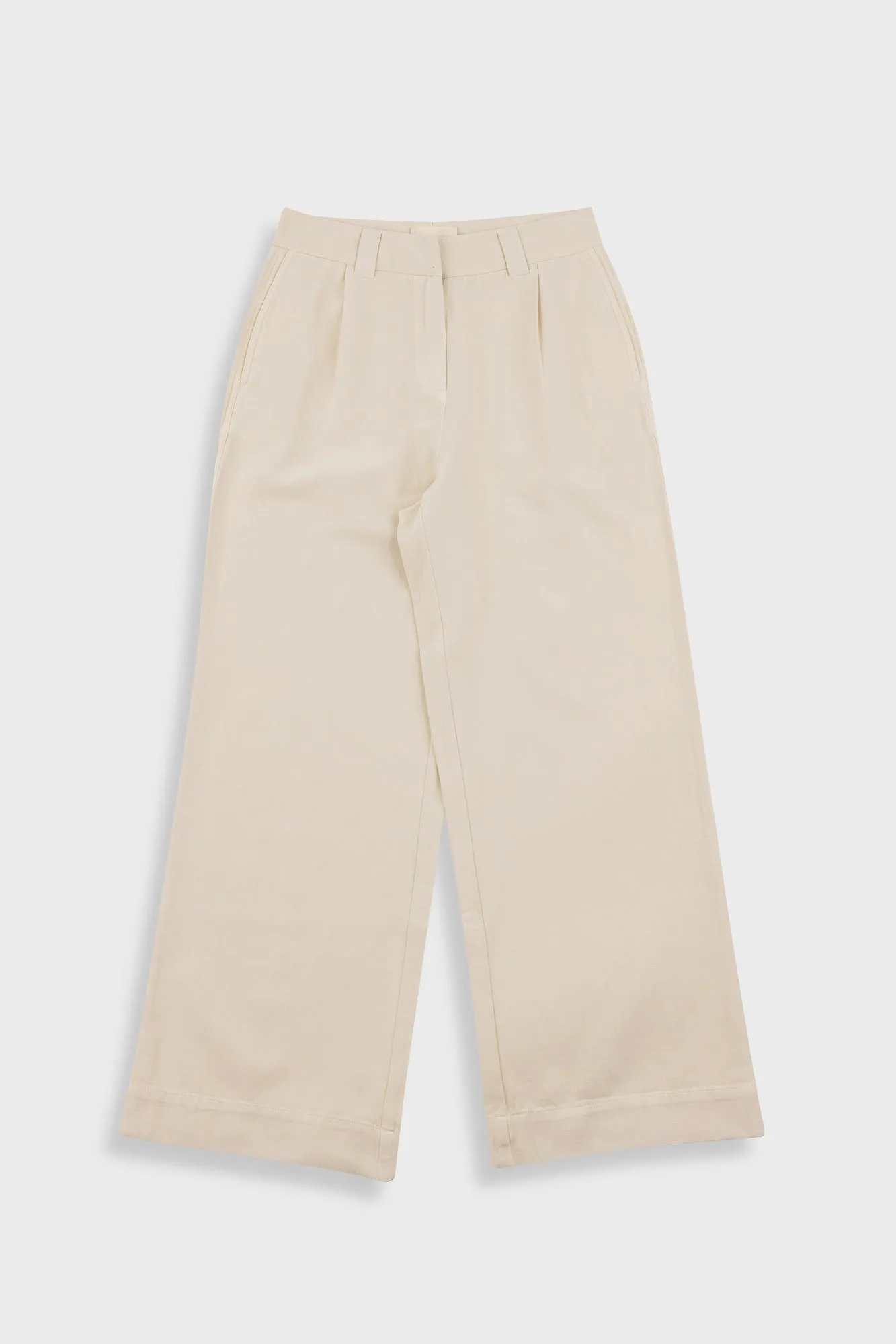 Pleated Pant - Stone Canvas sold by Folk