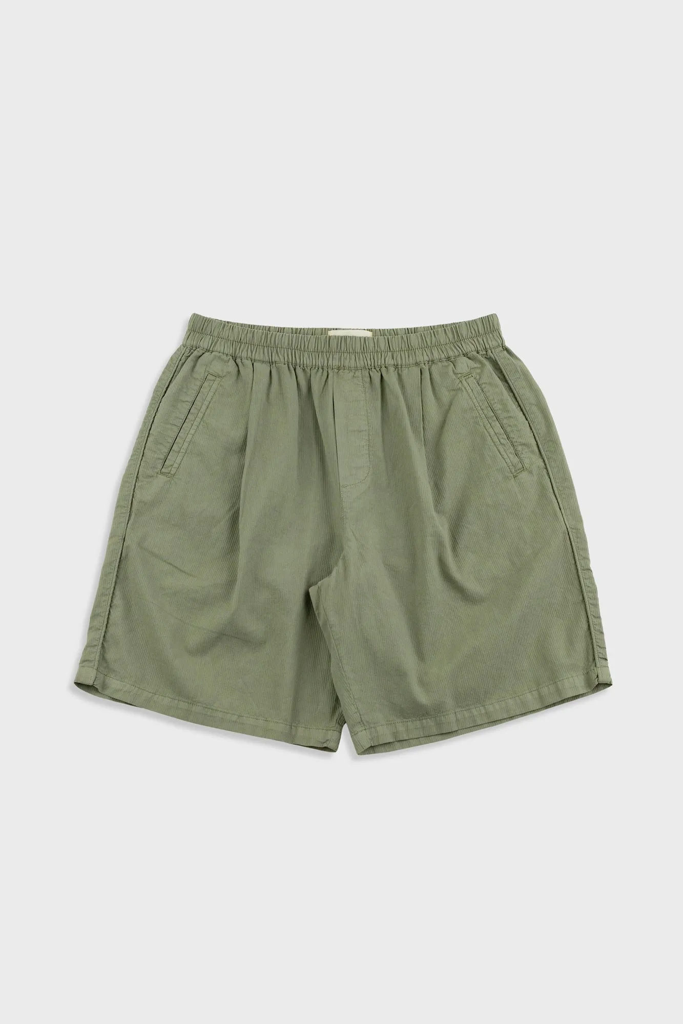 Relaxed Assembly Short - Light Sage Mini Stripe sold by Folk