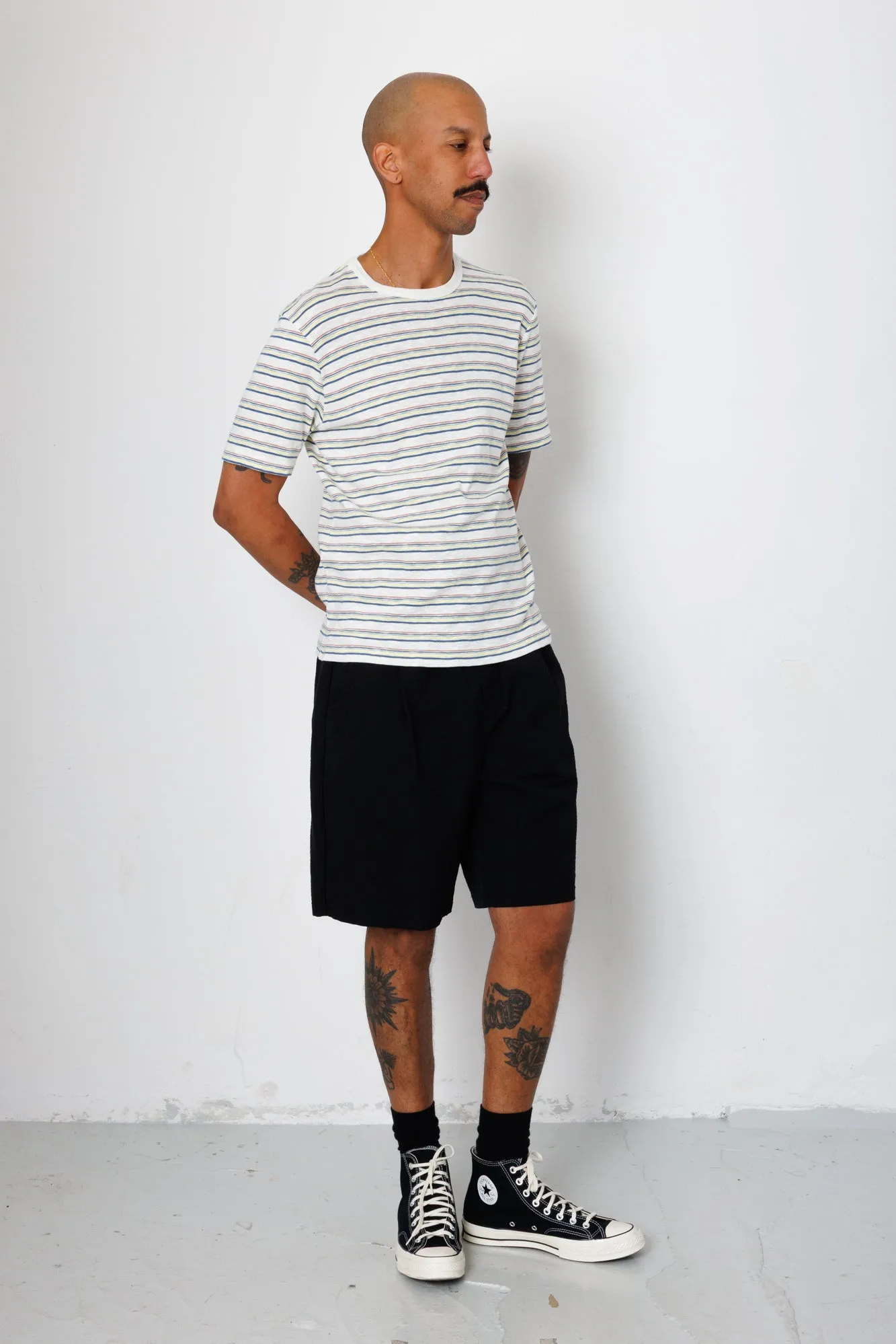 Relaxed Assembly Short - Black Seersucker sold by Folk product image thumbnail 2