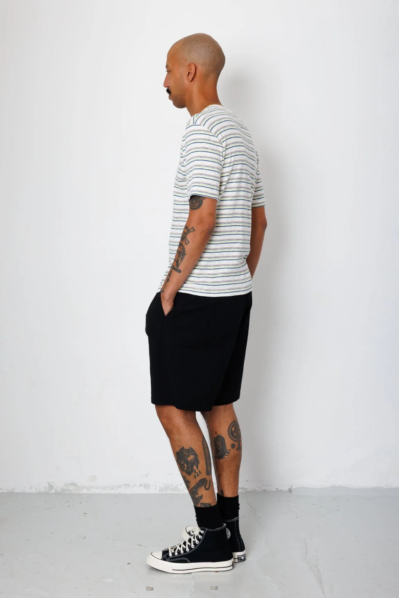 Relaxed Assembly Short - Black Seersucker sold by Folk product image thumbnail 3