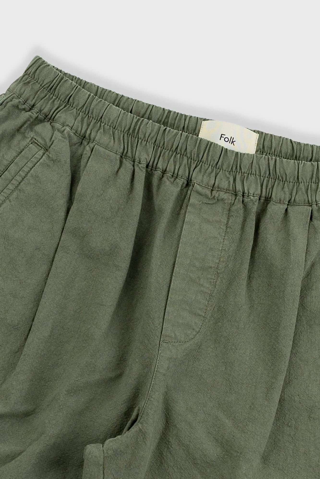 Relaxed Assembly Short - Dark Sage Cotton Linen sold by Folk product image thumbnail 5